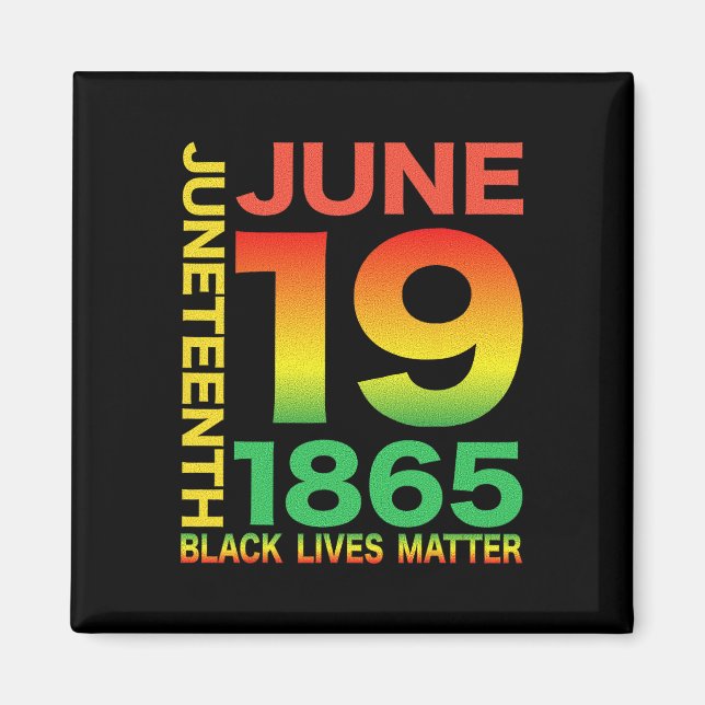 Juneteenth Is My Independence Day Free Ish Black M Magnet (Front)