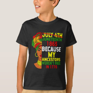 Juneteenth Is My Independence Day Not July 4th Bla T-Shirt