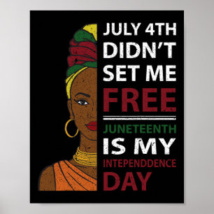 Juneteenth Is My Independence Day  Poster