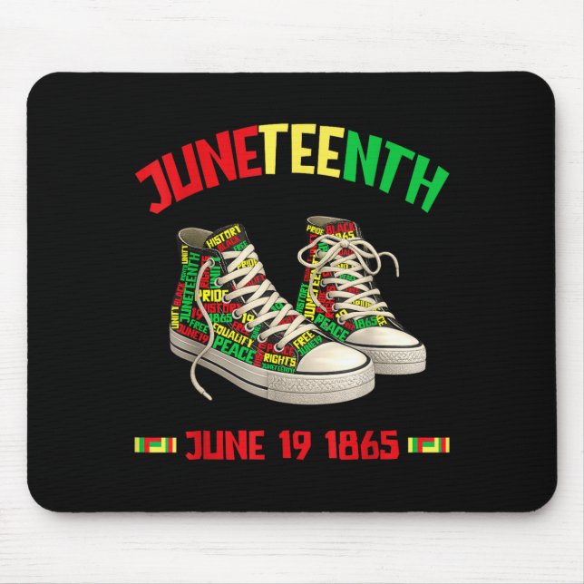 Juneteenth june 19 1865 black african-american mouse mat (Front)