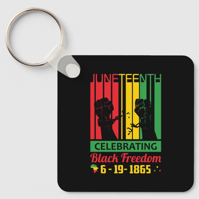 Juneteenth | June 19, 1865 | Black Freedom Key Ring (Front)