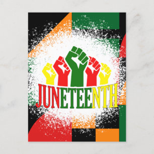 Juneteenth June 19 1865 black queens melanin kings Holiday Postcard