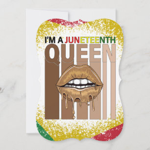 Juneteenth June 19 1865 black queens melanin kings Invitation