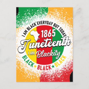 Juneteenth June 19 1865 black queens melanin kings Postcard