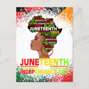 Juneteenth June 19 1865 black queens melanin kings Postcard