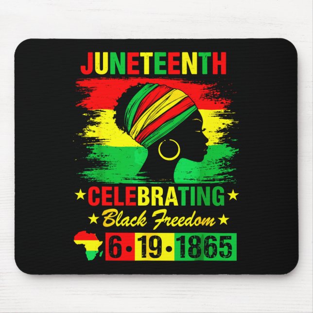 Juneteenth june 19th 1865 american african  mouse mat (Front)
