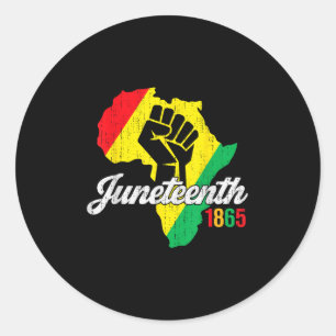 Juneteenth June 19th 1865 Freedom African Black He Classic Round Sticker
