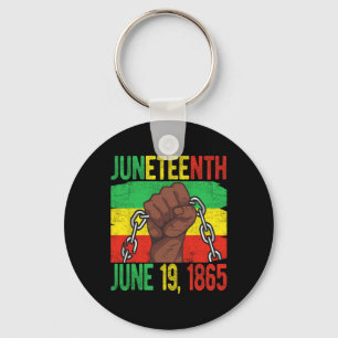 Juneteenth June 19th 1865 Juneteenth Black Freedom Key Ring