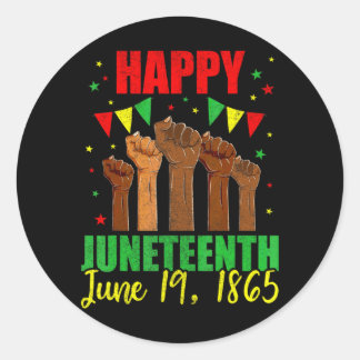 juneteenth kids women men happy juneteenth june 1 classic round sticker