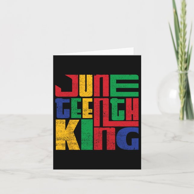 Juneteenth King Black Man Boy Juneteenth King  Card (Front)