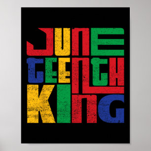 Juneteenth King Black Man Boy Juneteenth King Poster