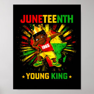Juneteenth King Celebrating 1865 Black Boys Kids Poster
