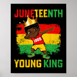 Juneteenth King Celebrating 1865 Black Boys Kids T Poster