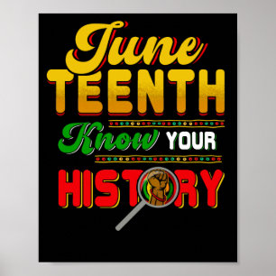Juneteenth Know Your History Black Pride 1865 Poster