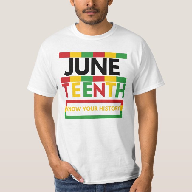 juneteenth know your history T-Shirt (Front)