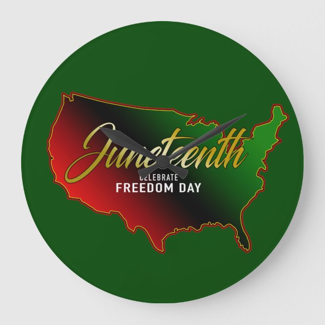 Juneteenth  Large Clock (Front)
