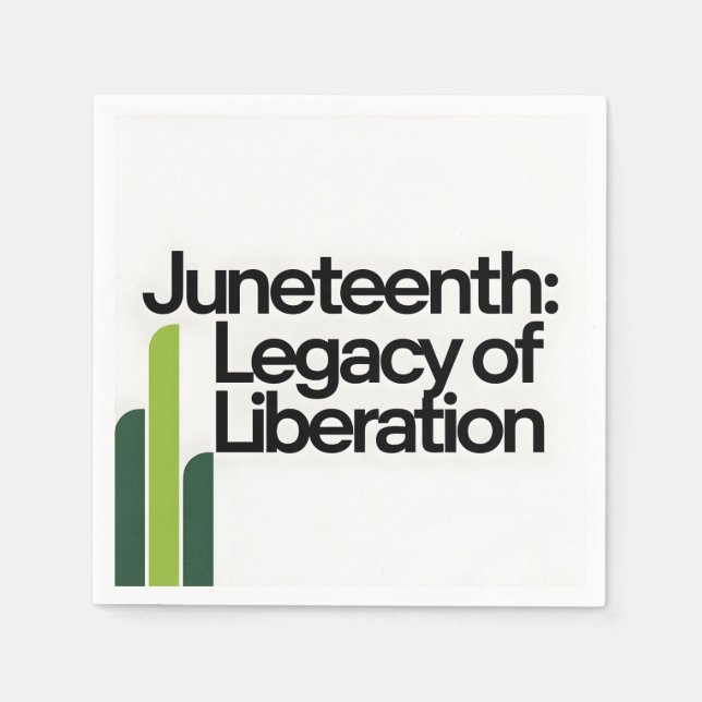 Juneteenth Legacy of Liberation Modern Graphic Napkin (Front)