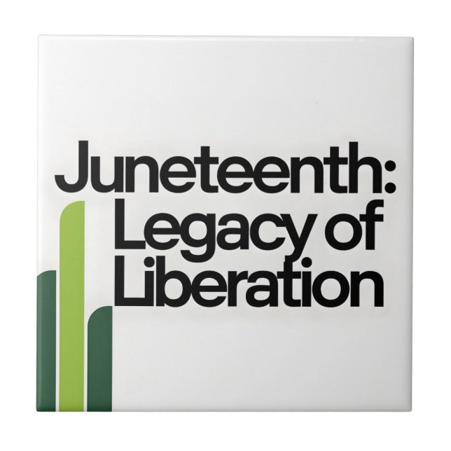 Juneteenth Legacy of Liberation Modern Graphic Tile (Front)