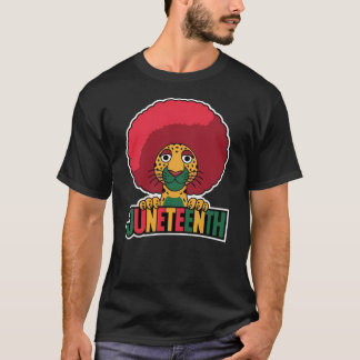 Juneteenth Leopard Afro Black History Month T-Shirt