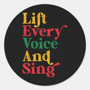 Juneteenth Lift Every Voice Sing Black History Mon Classic Round Sticker
