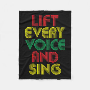Juneteenth Lift Every Voice Sing Black History Mon Fleece Blanket