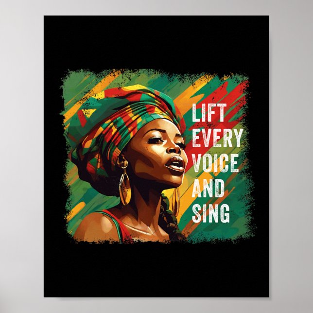 Juneteenth Lift Every Voice Sing Black History Mon Poster (Front)