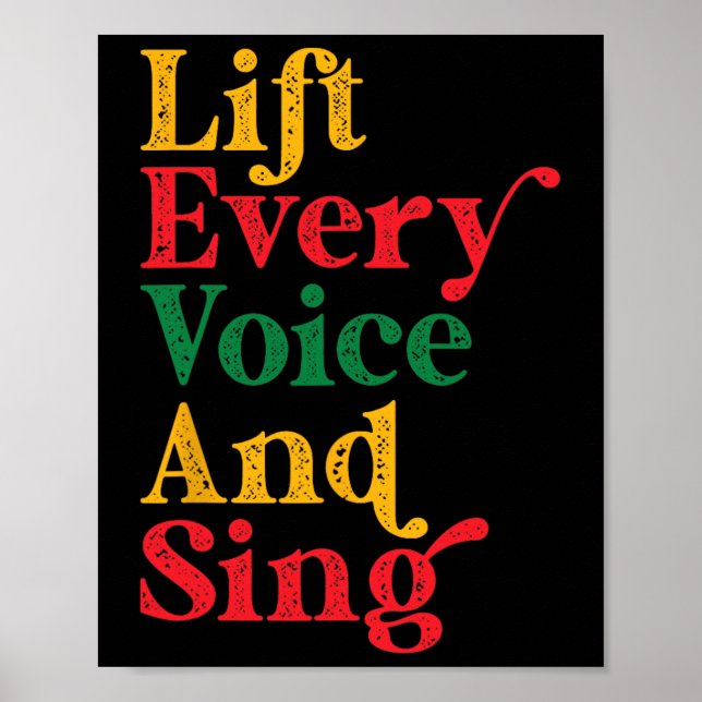 Juneteenth Lift Every Voice Sing Black History Mon Poster (Front)