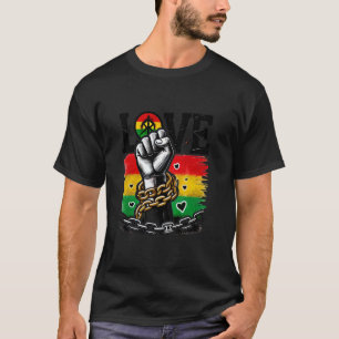 Juneteenth Love Black History Month Afrocentric Fr T-Shirt