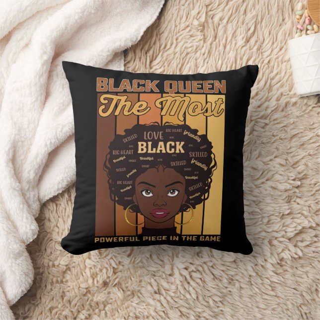 Juneteenth Melanin Black Girl The Most Powerful Cushion (Blanket)