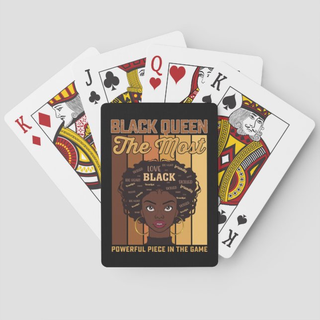 Juneteenth Melanin Black Girl The Most Powerful Playing Cards (Back)