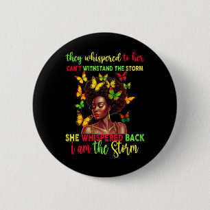 Juneteenth Melanin Girl Black Women Afro Black His 6 Cm Round Badge