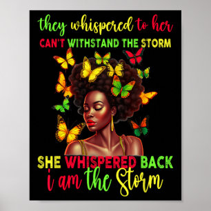 Juneteenth Melanin Girl Black Women Afro Black His Poster