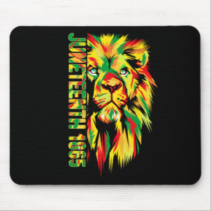 Juneteenth Men Women African American Black Lion 1 Mouse Mat