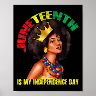 Juneteenth My Independence Day African Woman Melan Poster