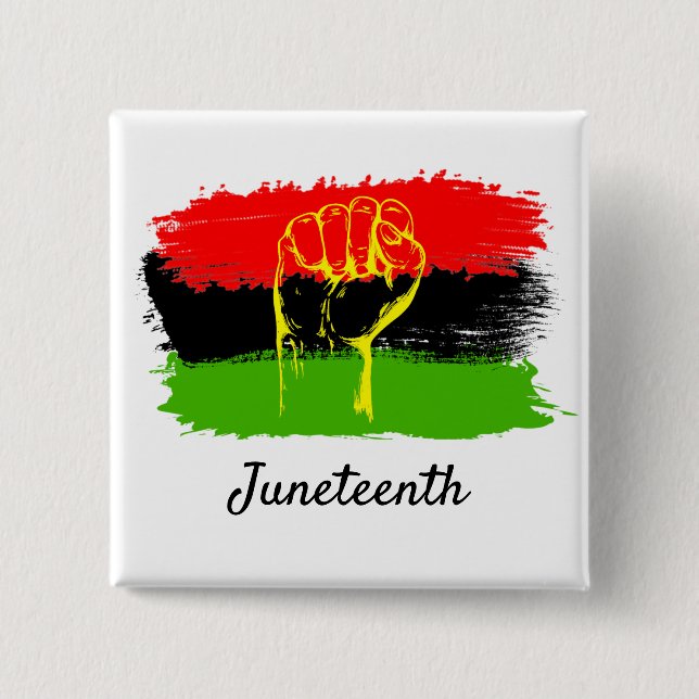 Juneteenth National Independence Day 15 Cm Square Badge (Front)