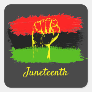 Juneteenth National Independence Day Square Sticker