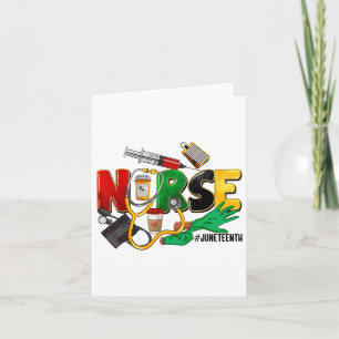 Juneteenth Nurse Black Women Black History Month N Card