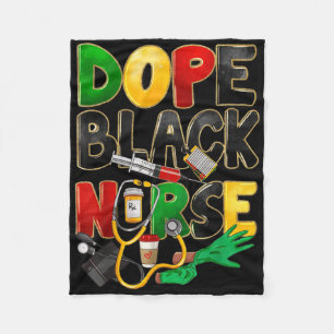 Juneteenth Nurse Black Women Black History Month N Fleece Blanket