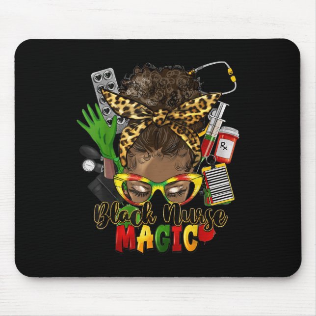 Juneteenth Nurse Black Women Black History Month N Mouse Mat (Front)