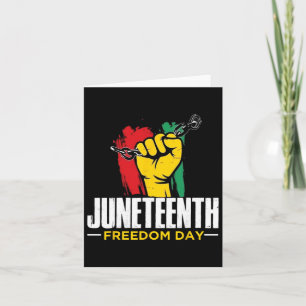 Juneteenth On June 19th Black Freedom Card