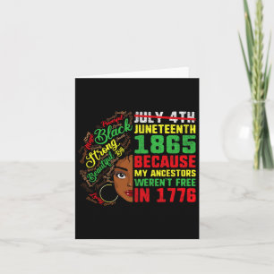 Juneteenth Outfit Women Girl  Card