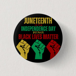 Juneteenth Pan-African Fist Buttom 3 Cm Round Badge