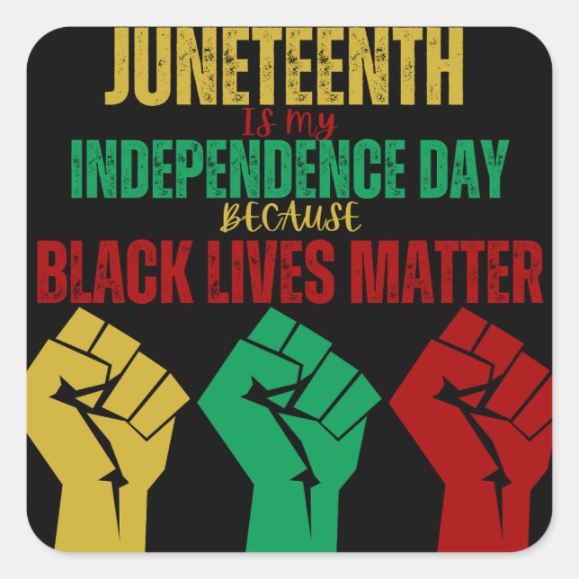 Juneteenth Pan-African Fist Sticker (Front)