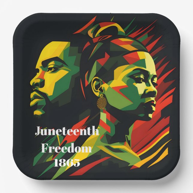 Juneteenth  paper plate (Front)