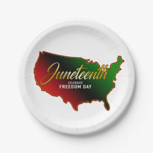 Juneteenth Paper Plate