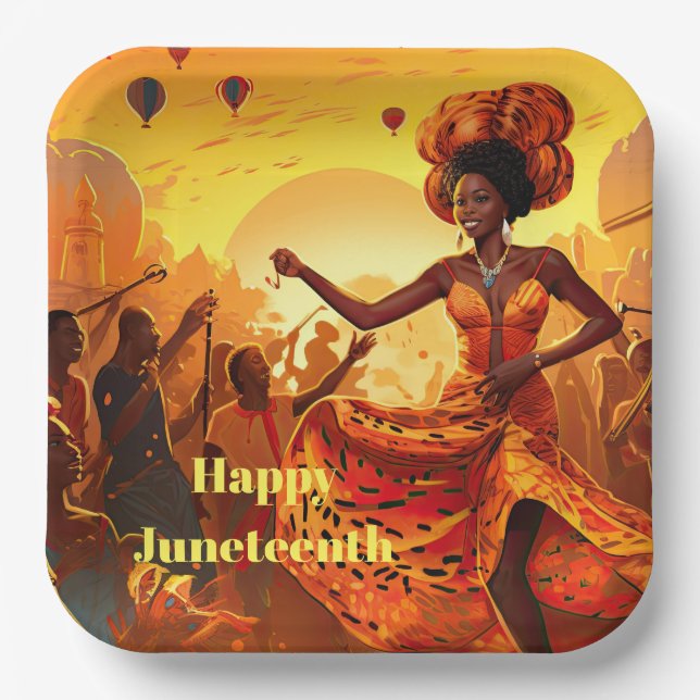 Juneteenth  paper plate (Front)