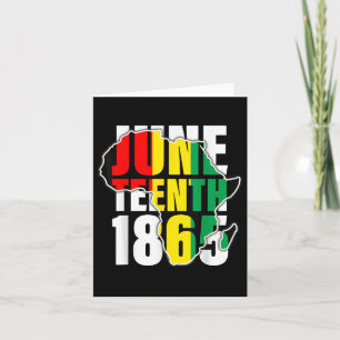 Juneteenth Pride Africa Map 1865 Freedom Men Women Card