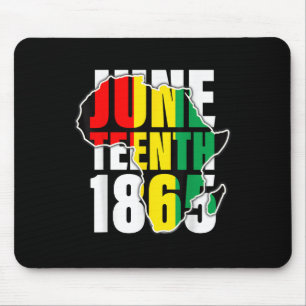 Juneteenth Pride Africa Map 1865 Freedom Men Women Mouse Mat