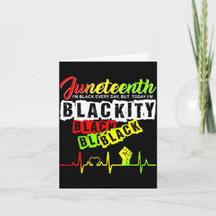 Juneteenth pride blackity black funny heartbeat card