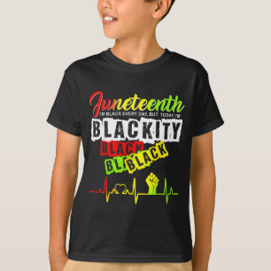 Juneteenth pride blackity black funny heartbeat T-Shirt